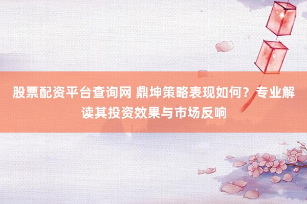 股票配资平台查询网 鼎坤策略表现如何？专业解读其投资效果与市场反响