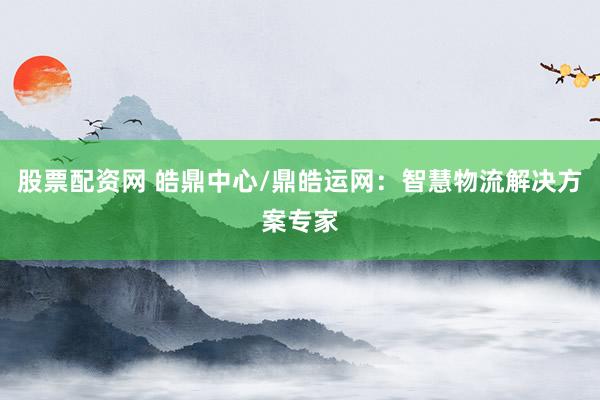 股票配资网 皓鼎中心/鼎皓运网:智慧物流解决方案专家