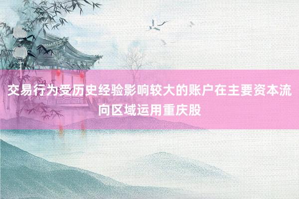 交易行为受历史经验影响较大的账户在主要资本流向区域运用重庆股