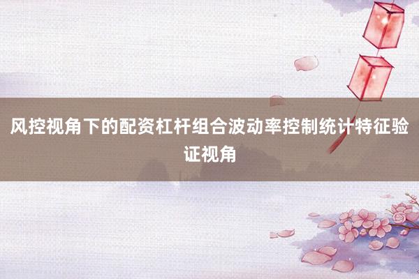 风控视角下的配资杠杆组合波动率控制统计特征验证视角