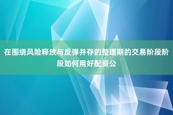 在围绕风险释放与反弹并存的整理期的交易阶段阶段如何用好配资公