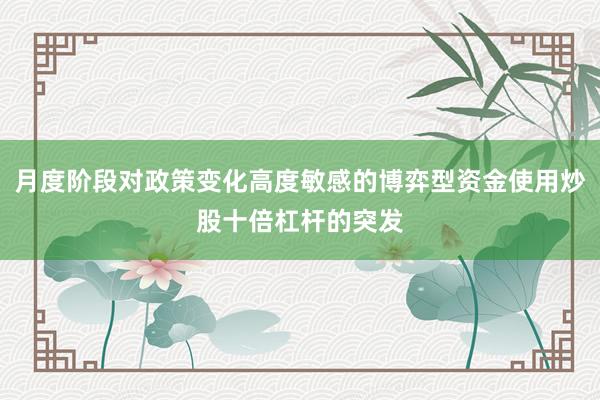 月度阶段对政策变化高度敏感的博弈型资金使用炒股十倍杠杆的突发